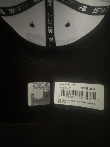 Cappello Nuovo Con Etichetta 39Thirty M/L Buffalo Bills Crucial Catch Intercept Cancer - Foto 7 di 9
