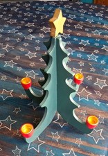Pyramide, Weihnachtsbaum,  Tannenbaum,  Holz Kerzenhalter,  Vintage