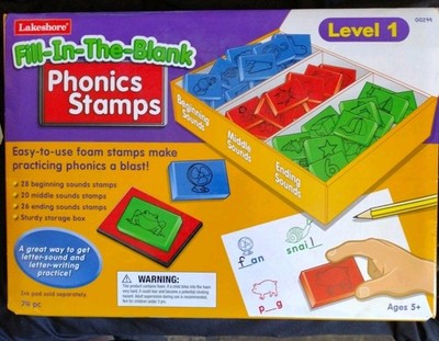 Lakeshore Fill-in-the-blank Phonic stamps Level 1 74 Piece Sealed