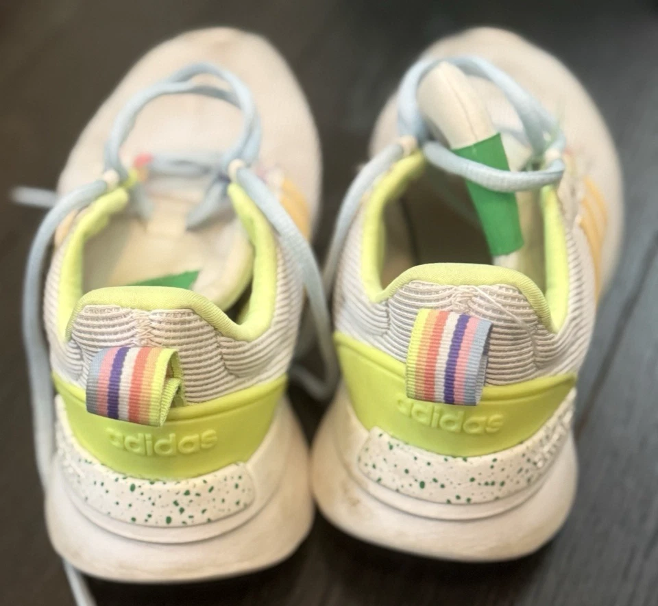 Adidas Niñas Nube Espuma Blanco Zapatillas Talla 2 Niñas Foto 4 de 4