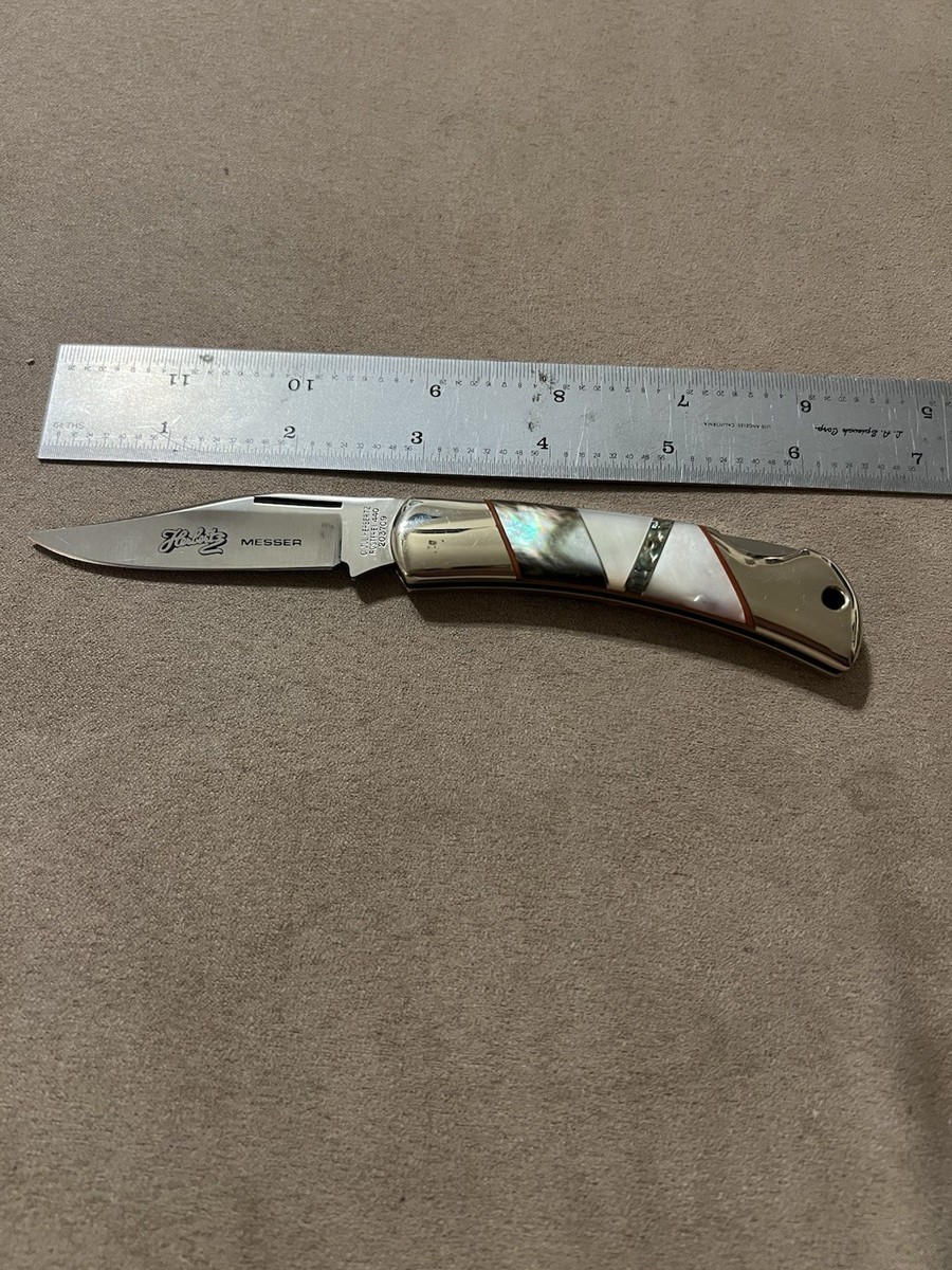 Vintage C. Jul. Herbertz Mother Of Pearl Black Pearl Lockback