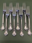 Vintage Gorham Chantilly 925 Sterling Silver Dinner Forks (8) 7.5" 497.7g