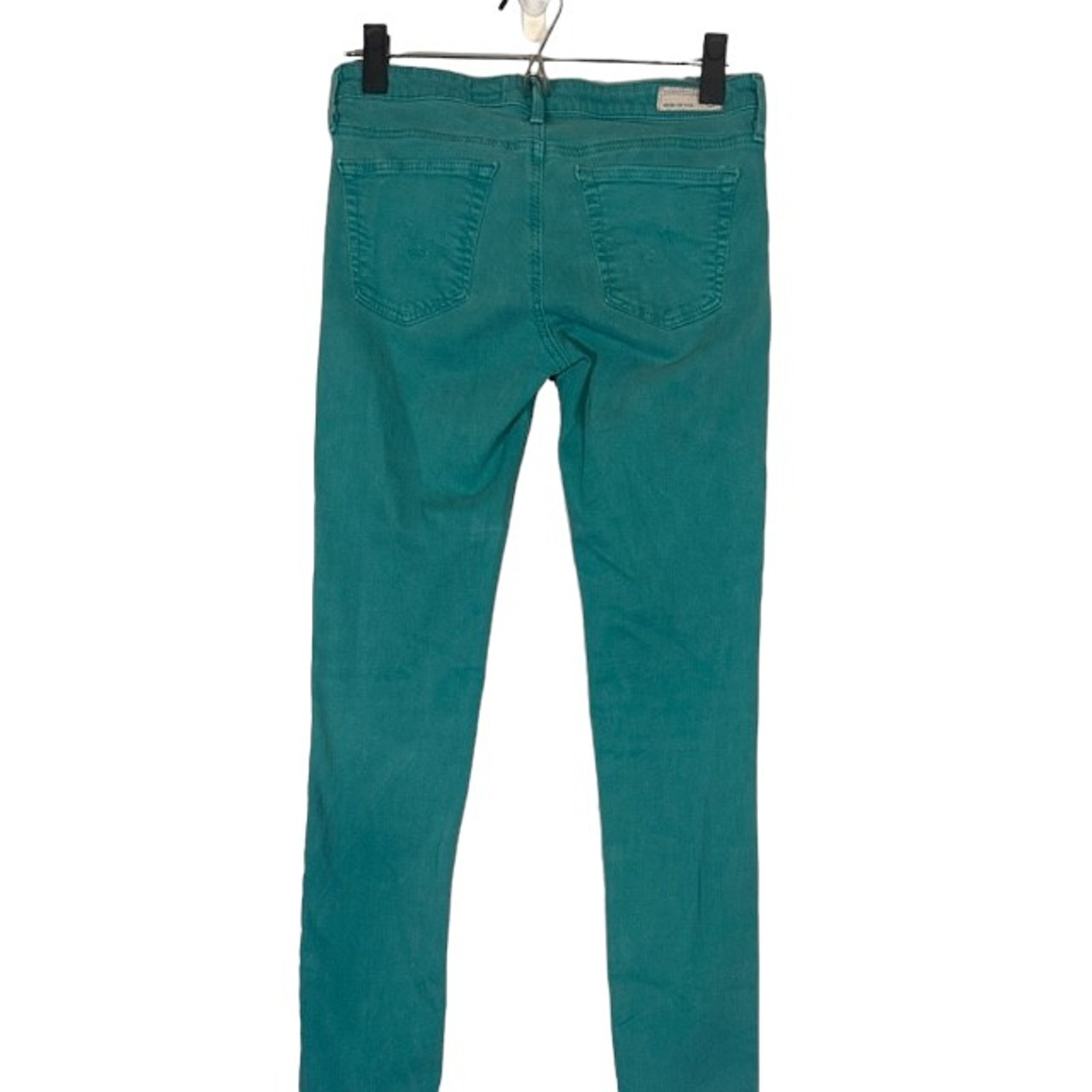 AG Adriano Goldschmied Teal Blue Stevie Ankle Slim Straight Denim Jeans Women 27 thumbnail 2