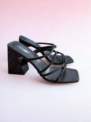 ABOUND Black Block Heels Sandals Size US 9.5
