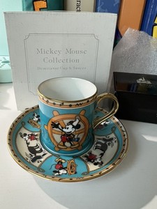 Tokyo Disneyland Demitasse Mickey Mouse Cup and Saucer Set new with box