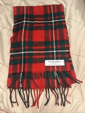 Lochcarron Scarf Highlander Scotland Red/Navy/Green Tartan Plaid 100 Lambswool
