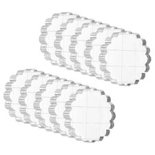 Acrylic Stamp Block, 10 Pack Round Shape with Grid Lines, 1.38"