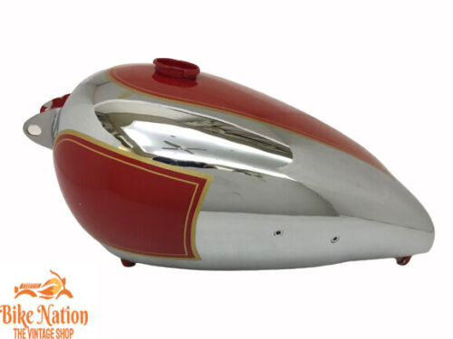 BSA B31 RED PAINTED CHROME GAS FUEL PETROL TANK|Fit For