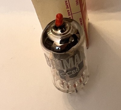 BRIMAR E88CC / ECC88 Red Tip ULTRA LOW NOISE RARE 6922 NOS FRAME GRID
