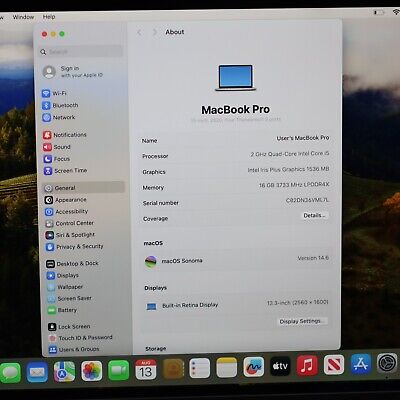 Apple Macbook Pro A2251 13 Apple Macbook Pro A2251 13