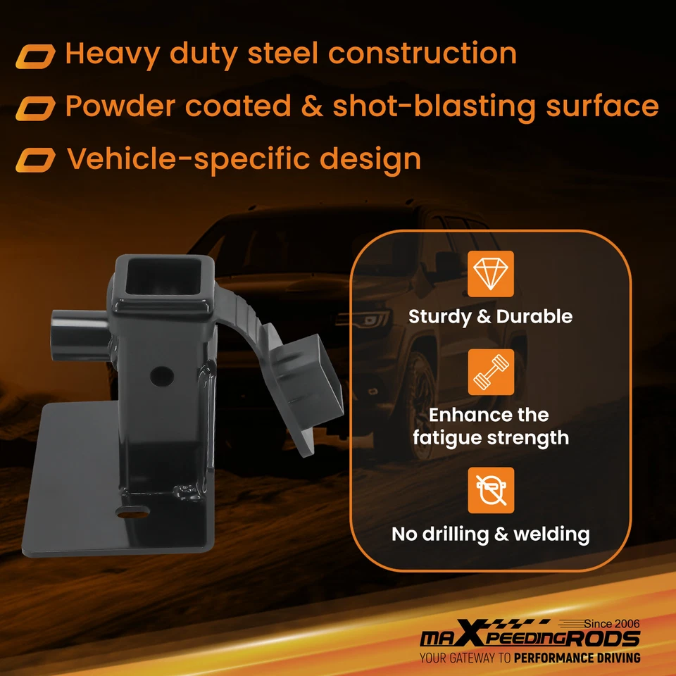 Receptor de enganche de remolque de 2" para Dodge Dakota 05-2010 Mitsubishi Raider 2006-2009 Foto 4 de 4