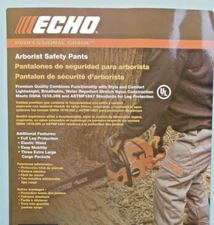 ECHO CHAINSAW ARBORIST SAFETY PANTS SMALL 32" INSEAM 32"-34"  STIHL HUSQVARNA