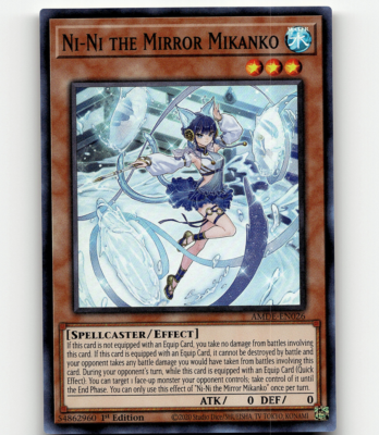Yugioh Ni-Ni the Mirror Mikanko Amazing Defenders Super Rare Yugioh Ni-Ni the Mirror Mikanko Amazing Defenders Super Rare