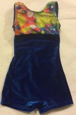 MotionWear Leotard Small Child XS 3-4 Ballet, Tap, Dance Poly, Spandex Velour Bl