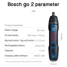 BOSCH GO 2 Wiederaufladbare Akku-Schraubendre...