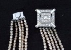 Imitation/Faux Pearls 5 strand on Foil Back Clasp, 14" — photo 2