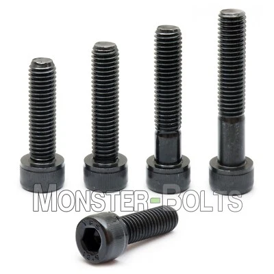 MONSTERBOLTS #10-24 Socket Head Cap Screws, Alloy Steel w/ Black Oxide, US SAE Coarse Thread