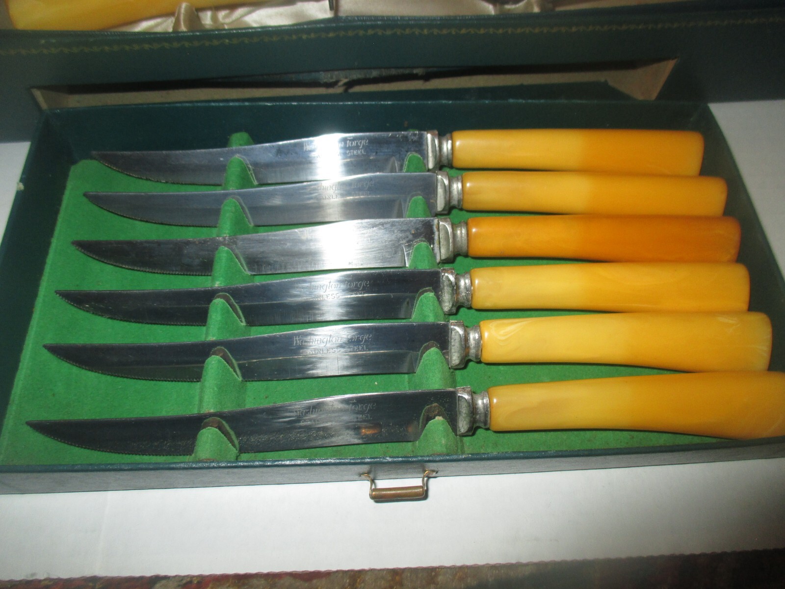 Vintage Bakelite Carving Steak Knife Set Washington Sheffield