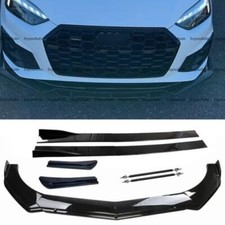For Audi Rs3 Rs5 Rs6 Front Bumper Lip 86 Side Skirt Rear Bumper Lip Black