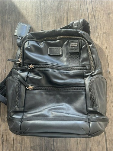 Tumi alpha black leather backpack | eBay