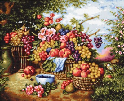 New Luca-S Cross Stitch Kit Still Life on Background of Nature-B475
