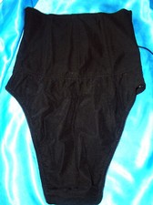 VINTAGE Diletta strammer hoher Mieder String 75 schwarz Schnürmieder Tanga (G61)