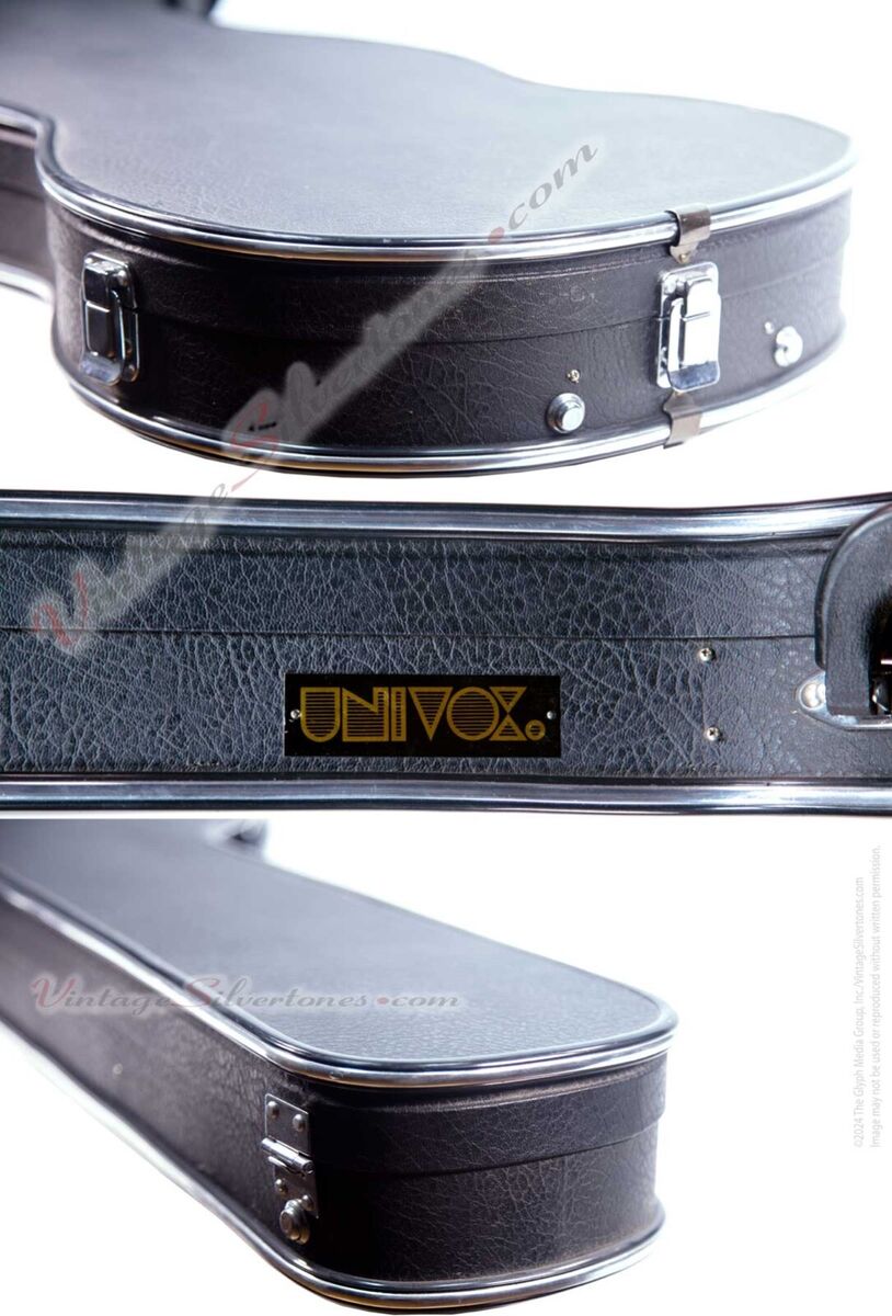 Univox Electric Guitar Case with black/dark grey with metal Univox Electric Guitar Case with black/dark grey with metal