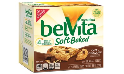 BELVITA Soft Baked Oat Choc Breakfast Biscuits 6 Bxs of 5 Pks/1 PP