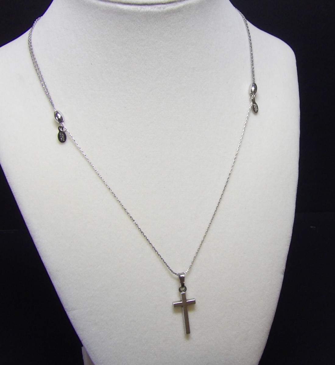 alex and ani adjustable necklace with cross silver tone