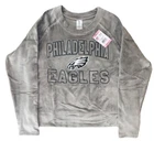 Philadelphia Eagles 女式 VELOUR 睡衣上衣圆领毛衣 NFL 尺寸 S 全新带标签