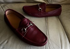 Gucci Horsebit Rosso Loafer Driver Size 9 G / US 9.5