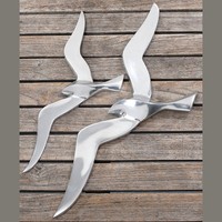 MöWe 2Er Set 36 Und 47Cm,Aluminium,Wandobjekt,Wanddekoration,Vogel,Neu!!