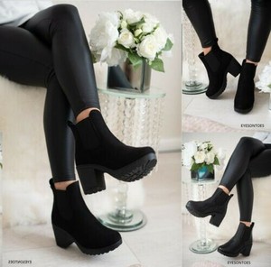 botines tacon grueso