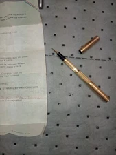 late 1800's /early 1900's gold Ever-sharp pen.and 2 gold led pencils w documenta