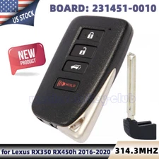 HYQ14FBB -0010 for Lexus RX350 RX450h 2016-2020 Keyless Smart Remote Key Fob