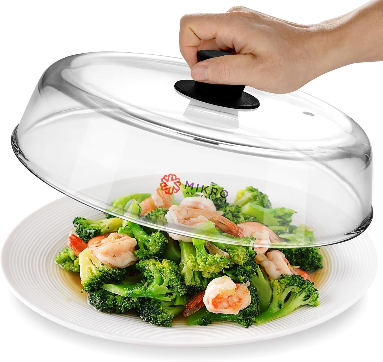 Microwave Glass Plate Cover 10.5in - BPA Free Borosilicate Splatter Guard
