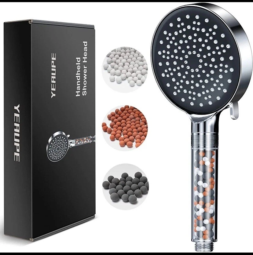 Shower Head High Pressure with Filter - YEAUPE Handheld Powerful Flow Shower 6
