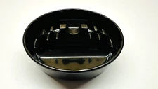 Round Black Plastic Ashtray 5"