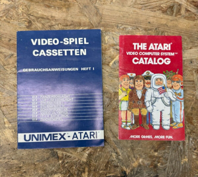 ATARI Video Computer System Catalog + Gebrauchsanweisung 1, Videospiel-Casetten