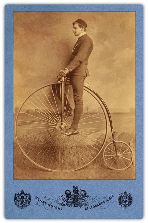 PENNY FARTHING BICYCLE Henry Knight 4x6 Photograph Cabinet Card Vintage CDV RP (10.99 USD)