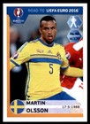 Panini Road to Euro 2016 - Martin Olsson (Sweden) No. 342