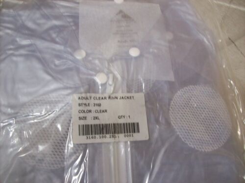 Augusta Professional Quality CLEAR Adult Rain Coat - Size 2XL - Picture 3 of 3