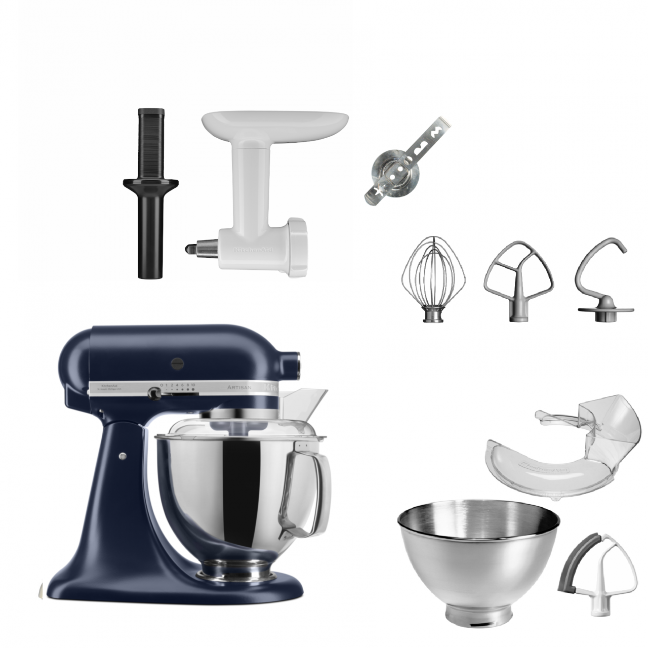 Original KitchenAid Artisan 5KSM175PSEIB in Tintenblau Paket 2 (Zustand: Neu)