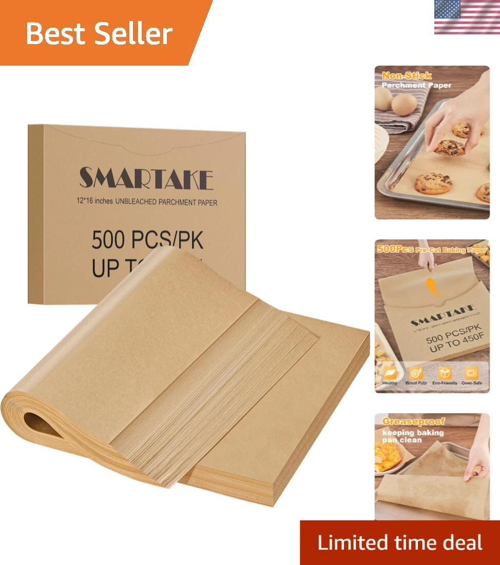 500 Unbleached Baking Sheets, 12x16 Non-Stick for Grilling, Air Frying & More
Opens in a new window