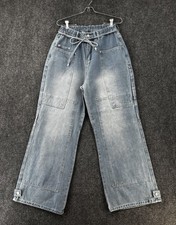 NWT Light Wash Wide Leg Jeans High Rise Women  s Large 28X29