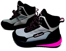 OrthoComfoot Orthopedic Hiking Boots Black Grey Pink Womens Size 40W