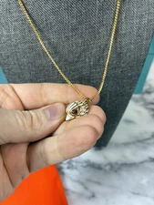 NWT Kurt Geiger London Gold Plated & Ivory Eagle Head Necklace w/ Crystal Eyes