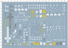 MG 1/100 Scale The 08th MS Team MS-07B-3 Gouf Custom Model Kit Water Slide Decal
