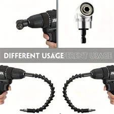 Versatile Sturdy Efficient Handy Practical 2PCS Right Angle Drill Attachment Set