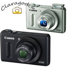 Canon PowerShot S100 12.1 Megapixel 5x Optical Zoom Digital Camera Black/ Silver